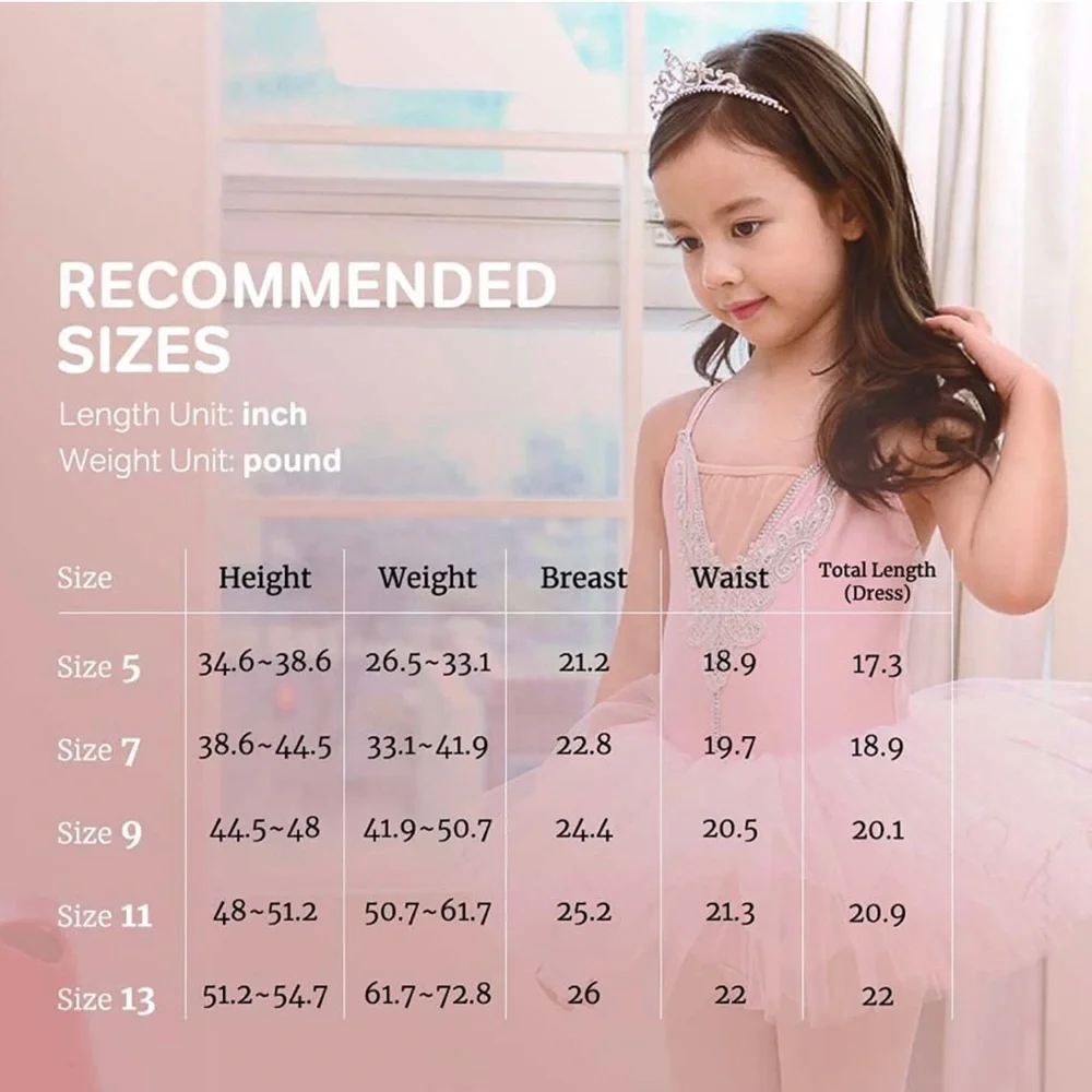 UABALLET Prima Ballerina Dress - Ballet Leotards for Girls, Ballet Tutu Dress